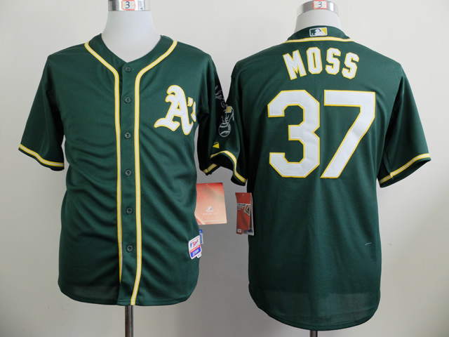 Men Oakland Athletics #37 Moss Green MLB Jerseys
